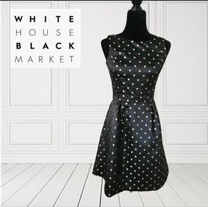 White House Black Market Women's Round Neck Sleeveless Knee Length Dress